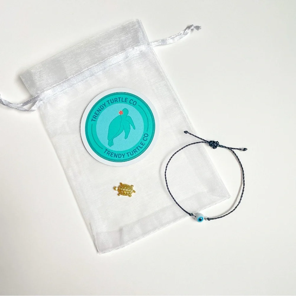 Adjustable Evil Eye String Bracelet
